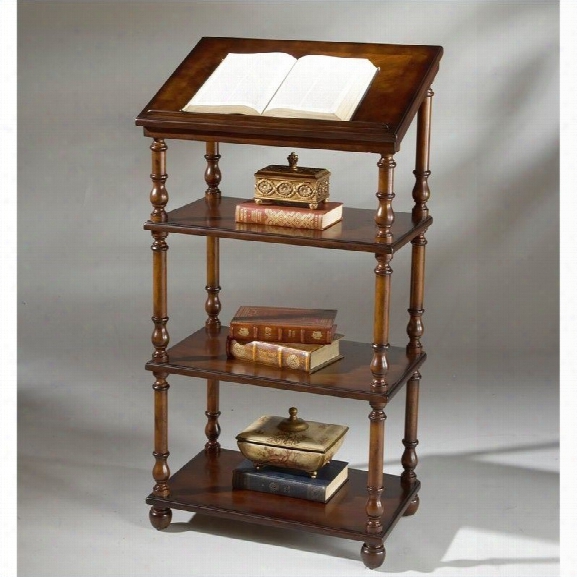 Butler Specialty Library Stand In Plantation Cherry Finish