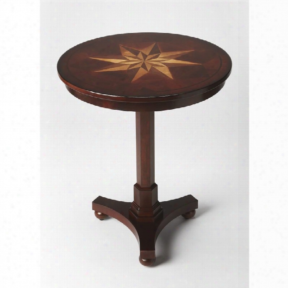 Butler Specialty Plantation Cherry Round End Table In Dark Brown