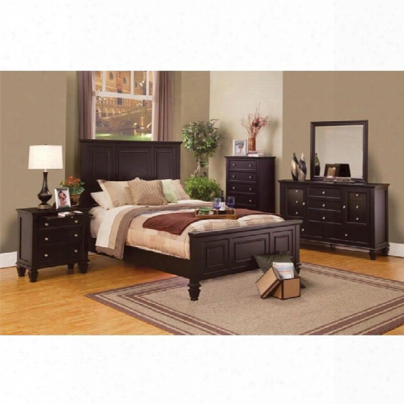 Coaster 5 Piece King Panel Bedroom Set In Cappuccino