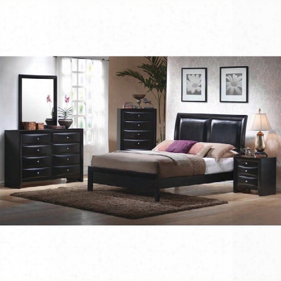 Coaster Briana 3 Piece Bedroom Set In Glossy Black Finish