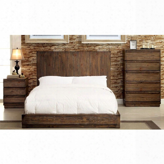 Furniture Of America Bellamy 3 Piece Panel California King Bedroom Set