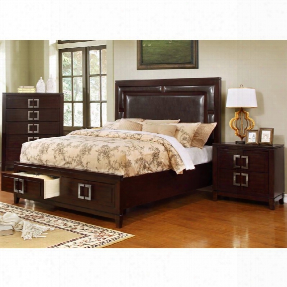 Furniture Of America Heffen 2 Piece Panel California King Bedroom Set