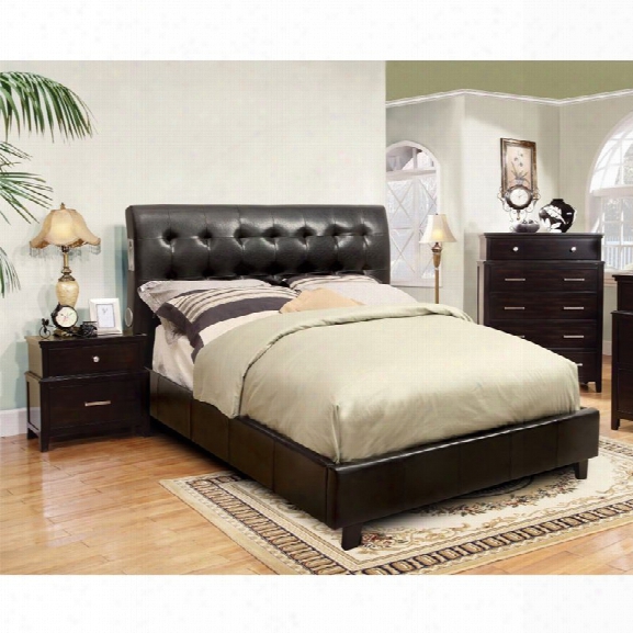 Furniture Of America Junnie 3 Piece King Bedroom Set In Espresso