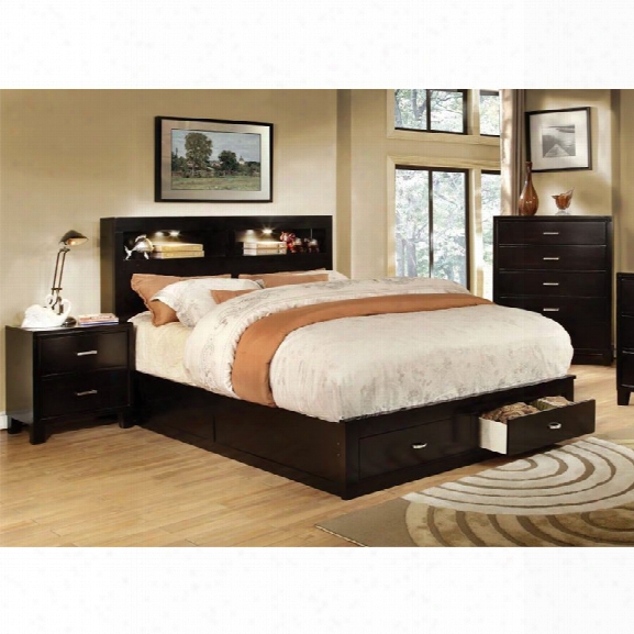 Furniture Of America Louis 3 Piece Bookcase California King Bedroom Set