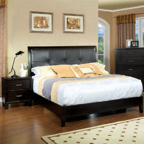 Furniture Of America Muscett 2 Piece King Bedroom Set In Espresso