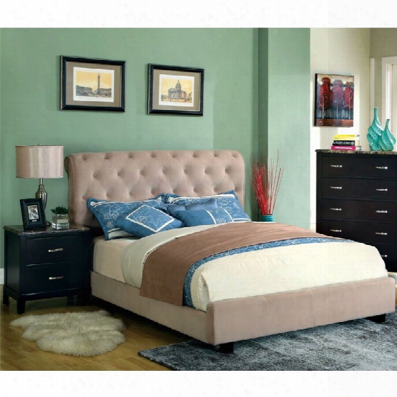 Furniture Of America Weenzel 2 Piece Queen Bedroom Set In Beige