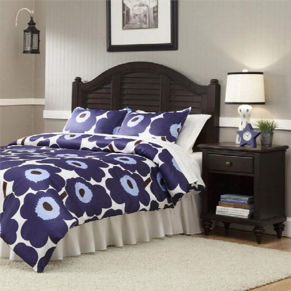 Home Styles Bermuda King Headboard With Night Stand In Espresso