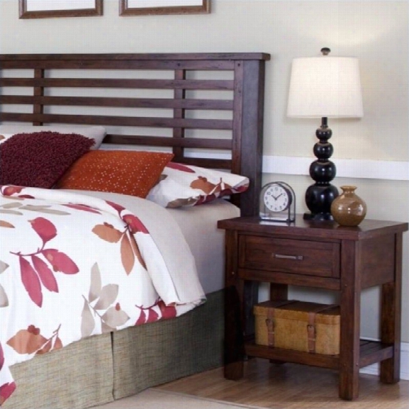 Home Styles Cabin Creek Headboard And Night Stand In Chestnut Finish-king-california King