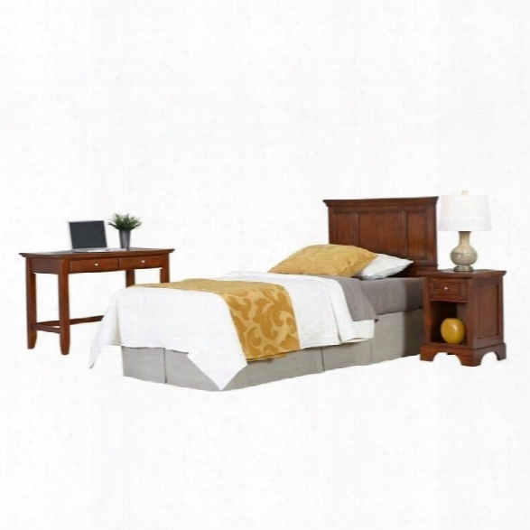 Home Styles Chesapeake Twin Headboard 3 Piece Bedroom Set In Cherry