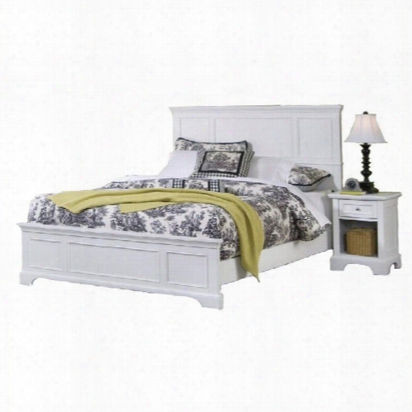 Home Styles Naples King 2 Piece Bedroom Set (bed With Night Stand) In White