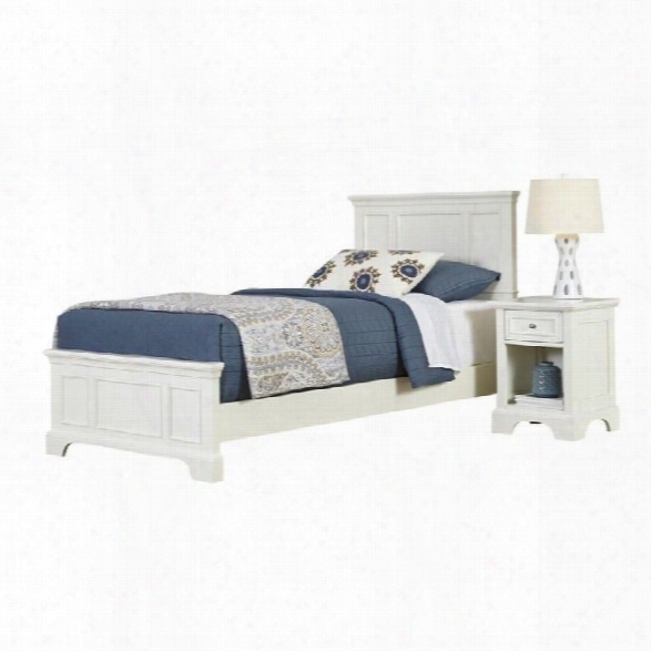 Home Styles Naples Twin 2 Piece Bedroom Set In White