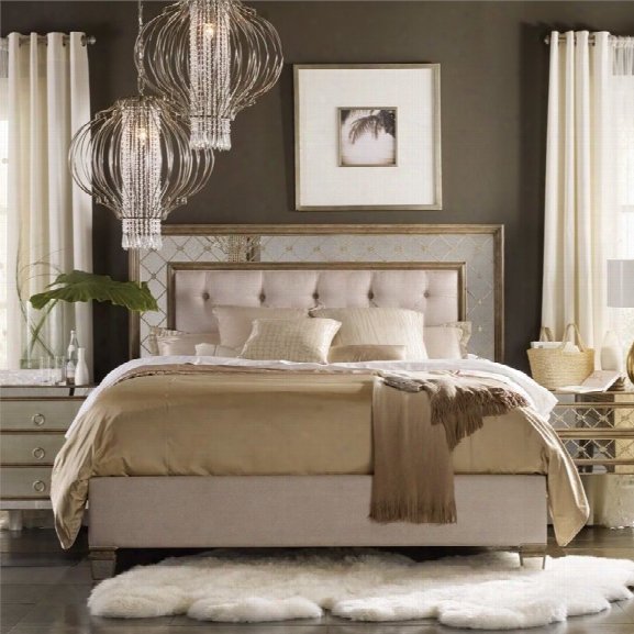 Hooker Furniture Sanctuary 3 Piece Tufted California King Mirrored Bed Set