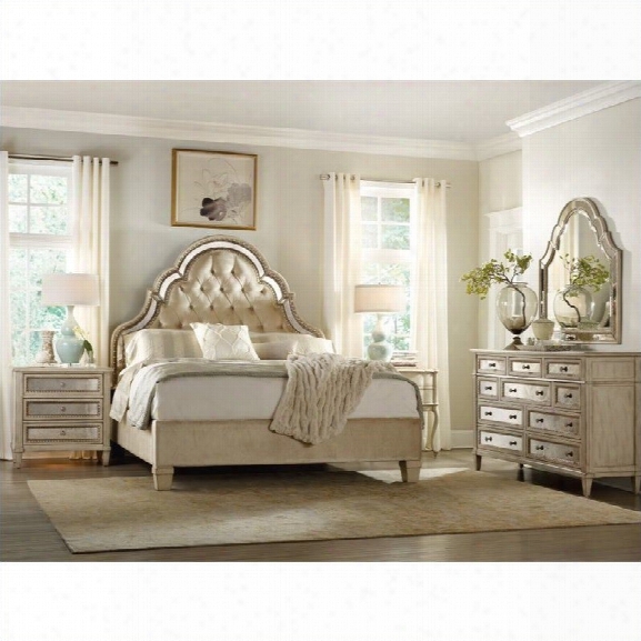 Hooker Furniture Sanctuary 6 Piece Bed Bedroom Set In Pearl Essence