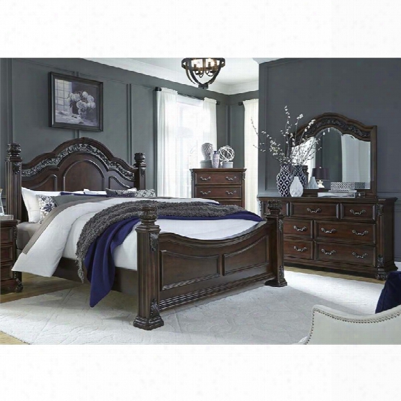 Liberty Furniture Messina Estates 4 Piece Queen Poster Bedroom Set