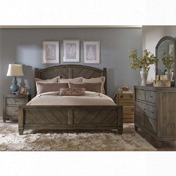 Liberty Furniture Modern Country 4 Piece Queen Poster Bedroom Set