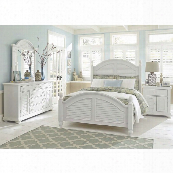 Liberty Furniture Summer House I 4 Piece Queen Poster Bedroom Set