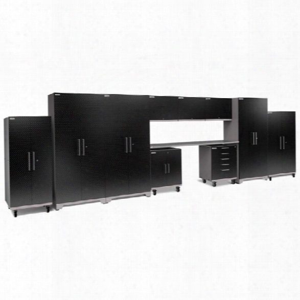 Newage Performance Plus 2.0 11 Piece Diamond Cabinet Set In Black