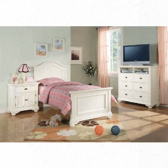 Picket House Furnishings Addison 6 Piece Full Bedroom Set In White