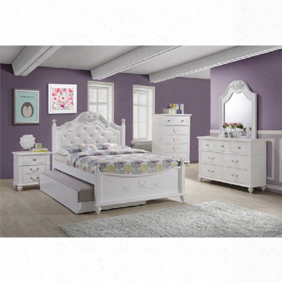 Picket House Furnishings Annie 6 Piece Full Bedroom Set In White