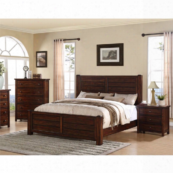 Picket House Furnishings Danner 3 Piece King Bedroom Set In Chestnut