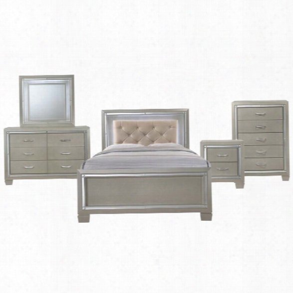 Picket House Furnishings Glamour 5 Piece Full Panel Bedroom Set