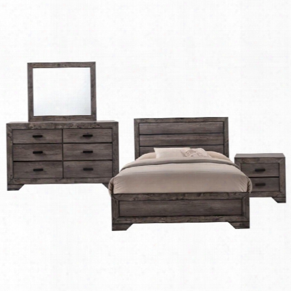 Picket House Furnishings Grayson 4 Piece King Panel Bedroom Set