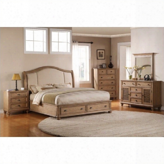 Riverside Coventry 5 Piece Queen Bedroom Set In Driftwood