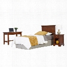 Home Styles Chesapeake Twin Headboard 3 Piece Bedroom Set in Cherry