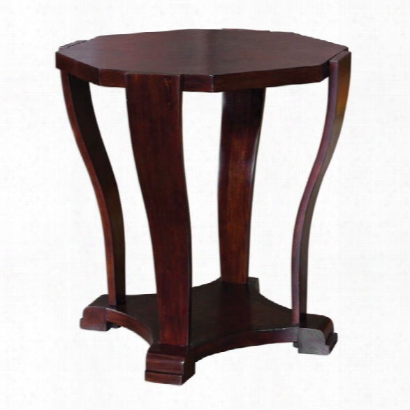 Uttermost Pallavi Octagon End Table In Dark Hickory