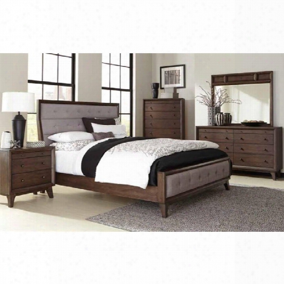 Coaster Bingham 4 Piece Upholstered Queen Panel Bedroom Set