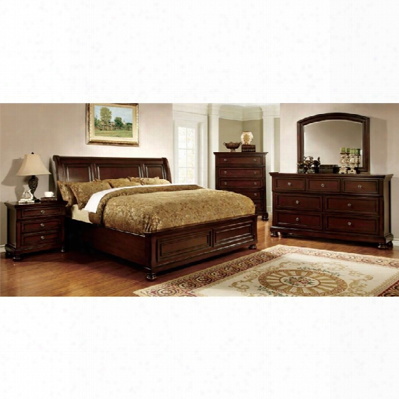 Furniture Of America Caiden 4 Piece Caalifornia King Bedroom Set