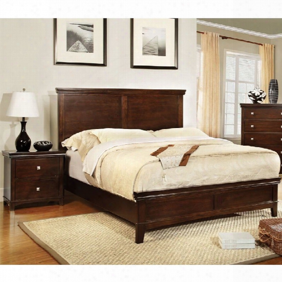 Furniture Of America Fanquite 2 Piece King Bedroom Set In Brown C Herry