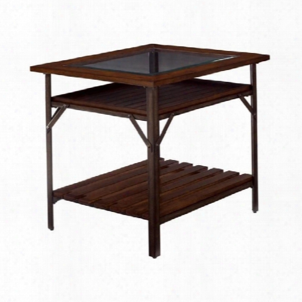 Hammary Mercantile Rectangular End Table In Whiskey Finish