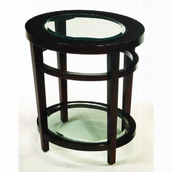 Hammary Urbana Oval End Table In Merlot