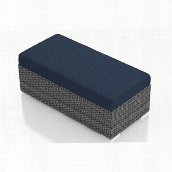 Harmonia Living District Patio Ottoman In Spectrum Indigo