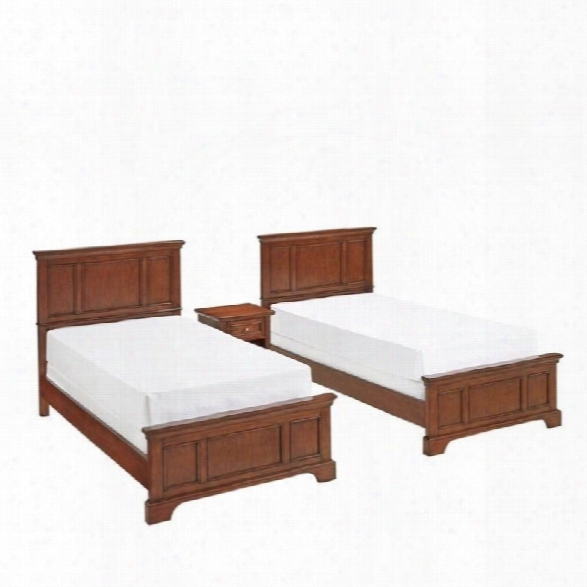 Home Styles Chesapeake Two Twin Beds And Night Stand In Cherry