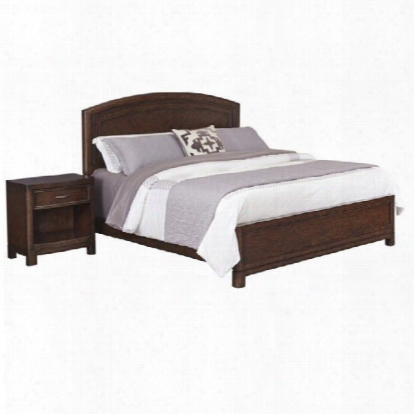 Home Styles Crescent Hill 2 Piece Wood King Bedroom Set In Tortoise