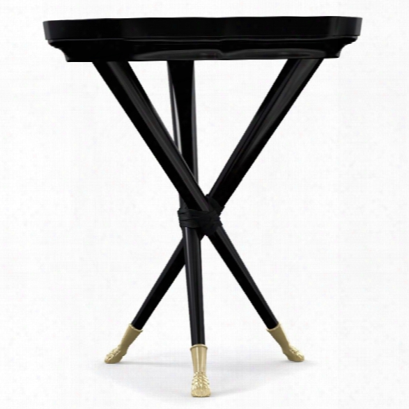 Hooker Furniture Cynthia Rowley Lucky Clover Accent End Table In Black