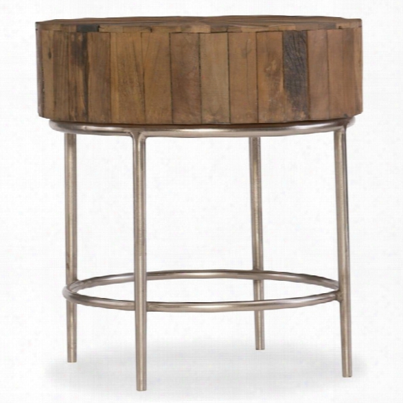 Hooker Furniture L'usine 24 Round End Table In Medium Wood