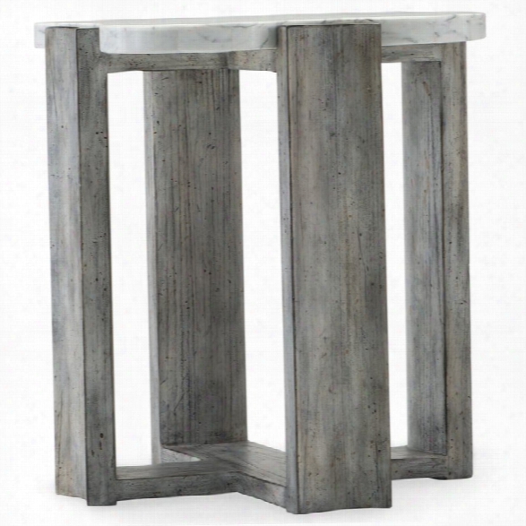 Hooker Furniture Melange Naomi 21 Square Marble Top End Table In Gray