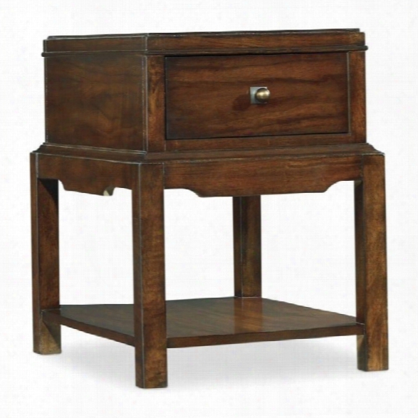 Hooker Furniture Palisade 1-drawer Chairside Table In Walnut