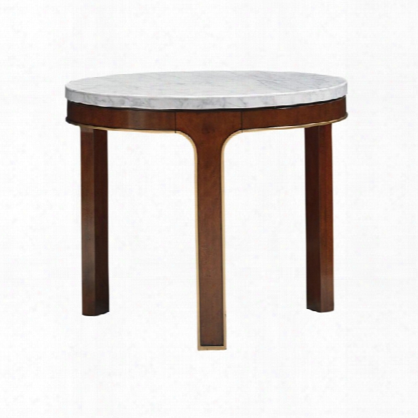 Lexington Take Five Interlude Round End Table In Carrara