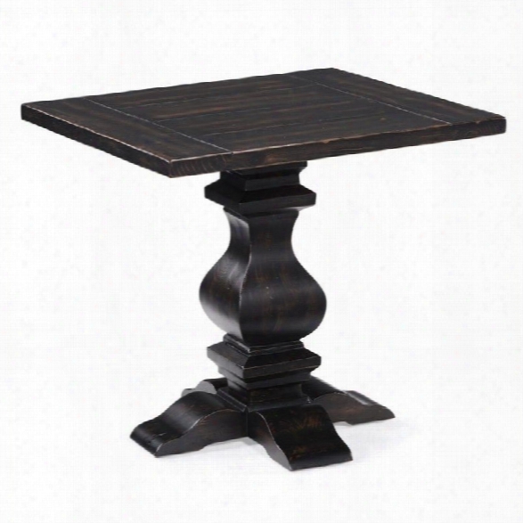 Magnussen Rossington Wood Rectangular Pedestal/end Table In Ebony