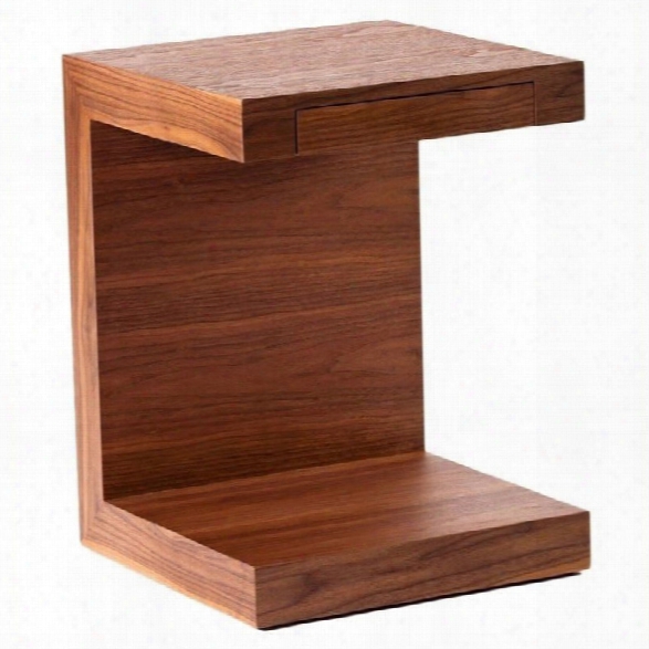 Maklaine Side Table In Walnut