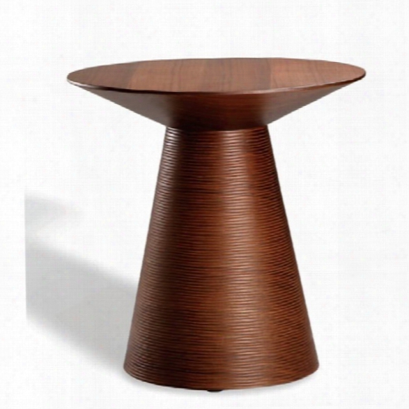 Nuevo Anika Round End Table In Tan