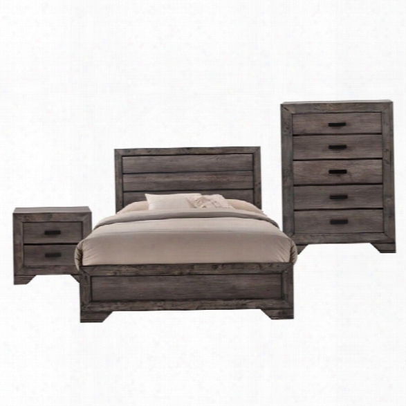 Picket Habitation Furnishings Grayson 3 Piece Queen Panel Bedroom Set