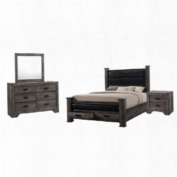 Sentinel  House Furnishings Grayson 4 Piece Queen Poster Bedroom Set