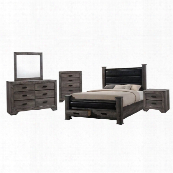 Picket House Furnishings Grayson 5 Piece King Poster Bedroom Set