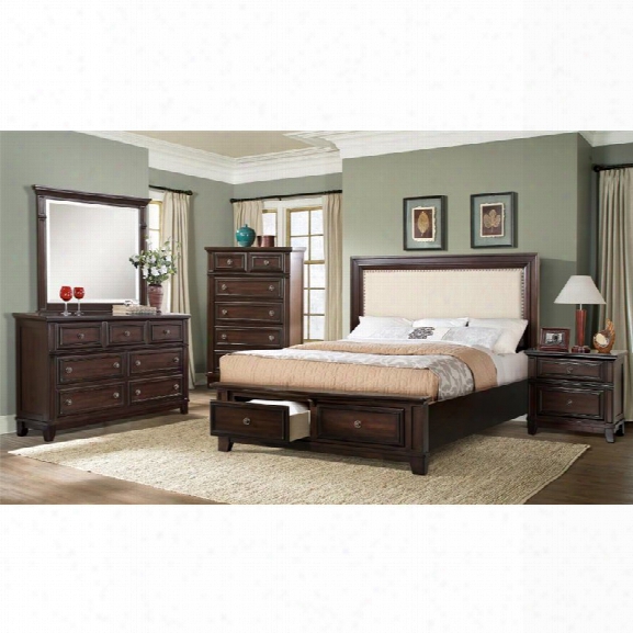Picket House Furnishings Harland 6 Piece King Bedroom Set In Espresso