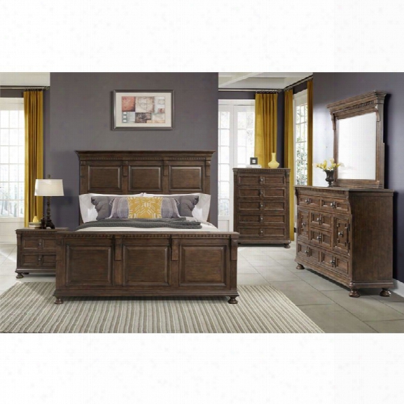 Picket House Furnishings Henry 6 Piece King Bedroom Set In Walnut